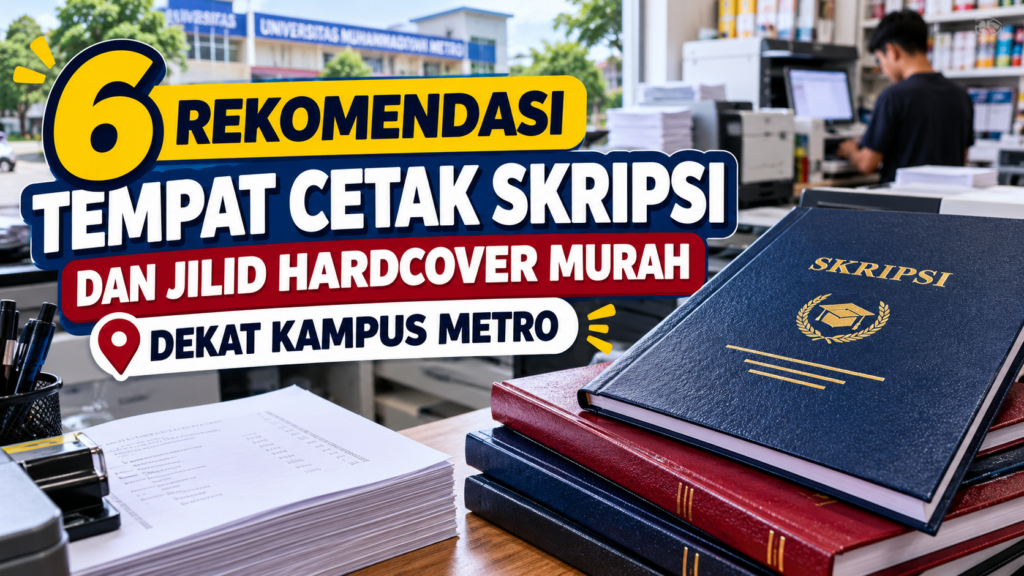 Rekomendasi tempat cetak skripsi dan jilid hardcover murah dekat kampus Metro Lampung